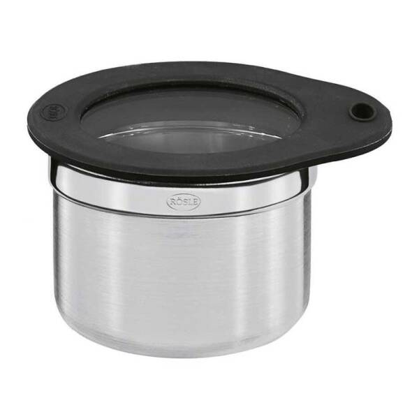 Rösle Silikon ve Cam Kapaklı Saklama Kabı Paslanmaz Çelik 0,3 Lt 16553 - 1