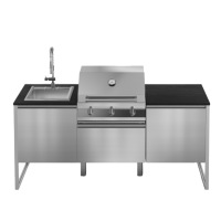 Steel Cucine Gea Latemar Outdoor Eviye ve Barbekülü Mutfak Ünitesi T-20 L-N - 1